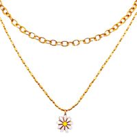 Einfacher Stil Blume Rostfreier Stahl Vergoldet Halskette Mit Anhänger 1 Stück main image 4