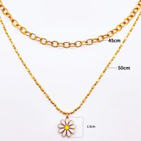 Einfacher Stil Blume Rostfreier Stahl Vergoldet Halskette Mit Anhänger 1 Stück sku image 2