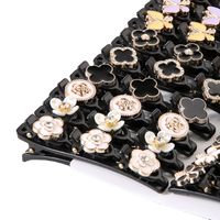 Cute Round Flower Butterfly Plastic Inlay Rhinestones Pearl Hair Clip 1 Piece main image 4