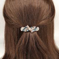 Fashion Flower Butterfly Rhinestone Hollow Out Inlay Resin Rhinestones Hair Clip 1 Piece main image 2
