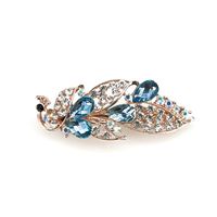 Fashion Flower Butterfly Rhinestone Hollow Out Inlay Resin Rhinestones Hair Clip 1 Piece main image 3
