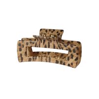 Retro Artistic Stripe Leopard Plastic Resin Printing Hair Claws sku image 4