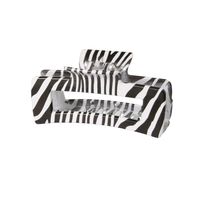 Retro Artistic Stripe Leopard Plastic Resin Printing Hair Claws sku image 5