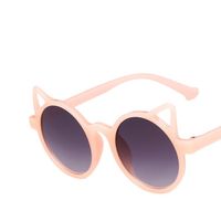 Cartoon Style Solid Color Ac Round Frame Full Frame Kids Sunglasses main image 3