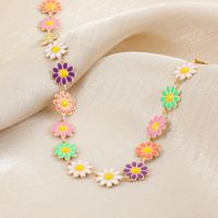 Fashion Flower Alloy Plating Women's Necklace 1 Piece main image 5