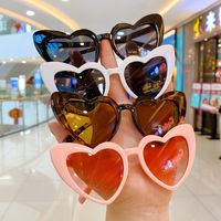 Fashion Heart Shape Ac Special-shaped Mirror Full Frame Kids Sunglasses main image 3
