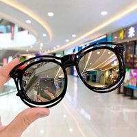 Fashion Solid Color Ac Round Frame Full Frame Kids Sunglasses main image 4