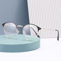 Simple Style Solid Color Nylon Round Frame Full Frame Optical Glasses main image 1