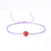 Moda Color Sólido Con Cuentas Hecho A Mano Mujeres Pulsera 1 Pieza sku image 7