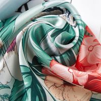 Women's Fashion Flower Polyester Printing Silk Scarves main image 4
