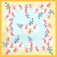 Women's Fashion Flower Polyester Printing Silk Scarves sku image 20