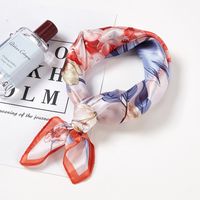 Women's Fashion Flower Polyester Printing Silk Scarves main image 2