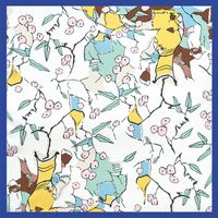 Women's Fashion Flower Polyester Printing Silk Scarves sku image 29