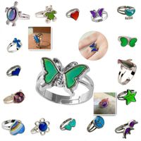 Exaggerated Four Leaf Clover Butterfly Metal Plating Zircon Unisex Open Ring 1 Piece main image 1