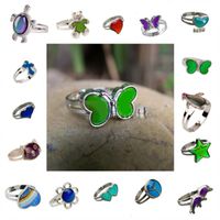 Exaggerated Four Leaf Clover Butterfly Metal Plating Zircon Unisex Open Ring 1 Piece sku image 9
