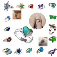 Exaggerated Four Leaf Clover Butterfly Metal Plating Zircon Unisex Open Ring 1 Piece sku image 13
