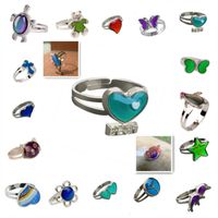 Exaggerated Four Leaf Clover Butterfly Metal Plating Zircon Unisex Open Ring 1 Piece sku image 10