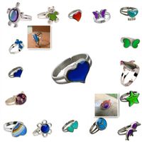 Exaggerated Four Leaf Clover Butterfly Metal Plating Zircon Unisex Open Ring 1 Piece sku image 14
