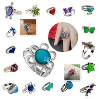 Exaggerated Four Leaf Clover Butterfly Metal Plating Zircon Unisex Open Ring 1 Piece main image 2