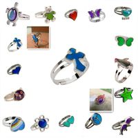Exaggerated Four Leaf Clover Butterfly Metal Plating Zircon Unisex Open Ring 1 Piece sku image 3