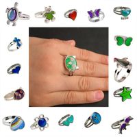 Exaggerated Four Leaf Clover Butterfly Metal Plating Zircon Unisex Open Ring 1 Piece sku image 11