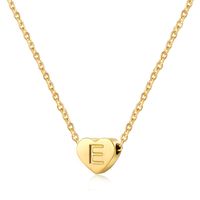 Simple Style Letter Heart Shape Stainless Steel Plating Necklace main image 3