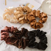 Women's Fashion Solid Color Satin Cloth Handmade Hair Tie main image 5