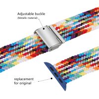 Fashion Colorful Woven Nylon Adjustable Buckle Plastic Head  Watch Watchband Iwatch Strap main image 3