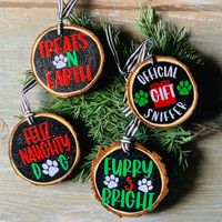 Christmas Letter Wood Party Hanging Ornaments 4 Pieces main image 2