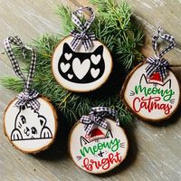 Christmas Letter Wood Party Hanging Ornaments 4 Pieces main image 4