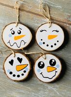 Christmas Letter Wood Party Hanging Ornaments 4 Pieces sku image 6