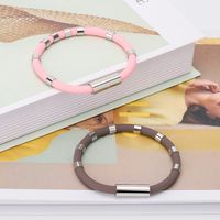 Simple Style Solid Color Silica Gel Unisex Bracelets main image 5