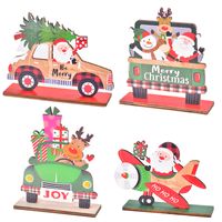 Christmas Fashion Santa Claus Letter Car Wood Party Decorative Props 1 Piece main image 4