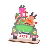Christmas Fashion Santa Claus Letter Car Wood Party Decorative Props 1 Piece sku image 4