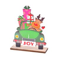 Navidad Moda Papá Noel Letra Coche Madera Fiesta Atrezzo Decorativo 1 Pieza sku image 4