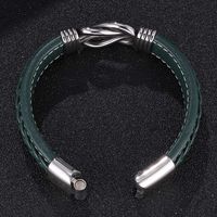 Punk Geometric Stainless Steel Pu Leather Men's Bracelets main image 2