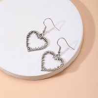 Fashion Heart Shape Alloy Plating Women's Drop Earrings 1 Pair main image 3