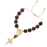 Retro Cross Tassel Mixed Materials Beaded Women's Bracelets 1 Piece sku image 7