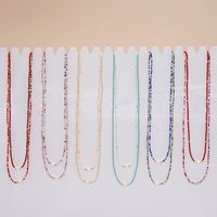 Bohemian Multicolor Glass Beaded Plating Women's Necklace 1 Piece main image 4