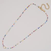 Bohemian Multicolor Glass Beaded Plating Women's Necklace 1 Piece sku image 3