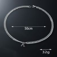 Mode Brief Titan Stahl Überzug Unisex Halskette Mit Anhänger main image 5