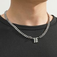 Fashion Letter Titanium Steel Plating Unisex Pendant Necklace sku image 10