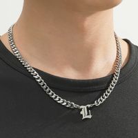 Mode Brief Titan Stahl Überzug Unisex Halskette Mit Anhänger sku image 7