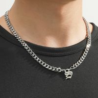 Fashion Letter Titanium Steel Plating Unisex Pendant Necklace sku image 17