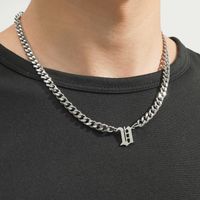 Fashion Letter Titanium Steel Plating Unisex Pendant Necklace sku image 11