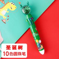 Multi-color Creative Christmas Student Stationery 10 Colors Ballpoint Pen sku image 3