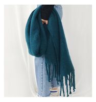 Women's Fashion Solid Color Polyester Tassel Winter Scarves main image 6