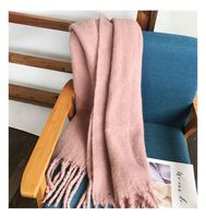 Women's Fashion Solid Color Polyester Tassel Winter Scarves main image 7