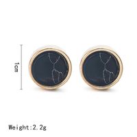 Simple Style Round Alloy Plating Women's Ear Studs 1 Pair main image 6