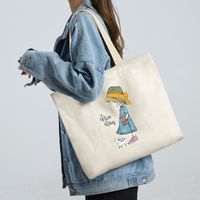Women's Cute Animal Canvas Shopping Bags sku image 4